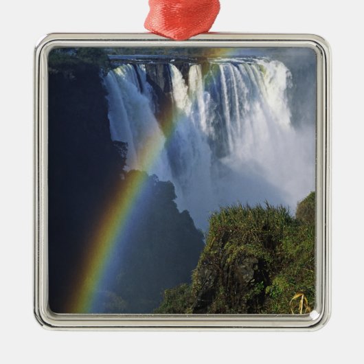 Afrika, Zimbabwe, Victoriawatervallen Metalen Ornament (Voorkant)