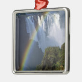 Afrika, Zimbabwe, Victoriawatervallen Metalen Ornament (Links)