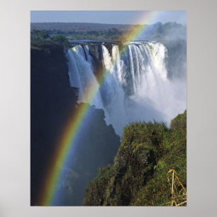Afrika, Zimbabwe, Victoriawatervallen Poster
