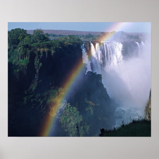 Afrika, Zimbabwe. Victoriawatervallen Poster (Voorkant)