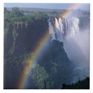 Afrika, Zimbabwe. Victoriawatervallen Tegeltje