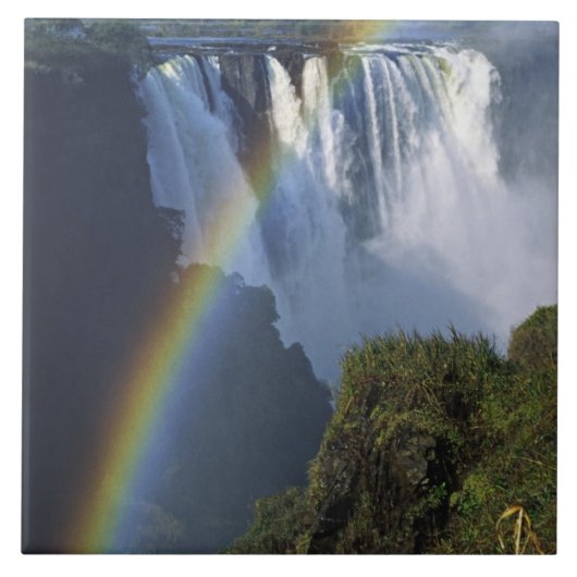 Afrika, Zimbabwe, Victoriawatervallen Tegeltje (Voorkant)