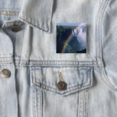 Afrika, Zimbabwe. Victoriawatervallen Vierkante Button 5,1 Cm (In situ)