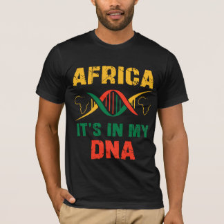 Afrika zit in mijn DNA Afrikaanse Erfgoed Zwarte T T-shirt