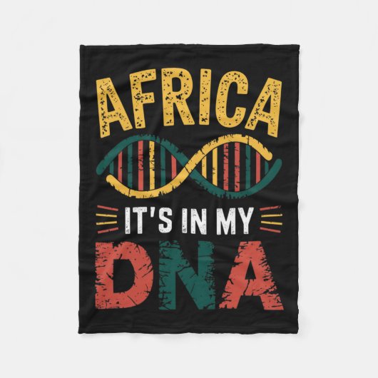 Afrika zit in mijn DNA Trots op Afrika Fleece Deken (Voorkant)