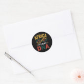 Afrika zit in mijn DNA Trots op Afrika Ronde Sticker (Envelop)