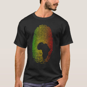 Afrika zit in mijn DNA-vingerafdruk Afrikaanse wor T-shirt