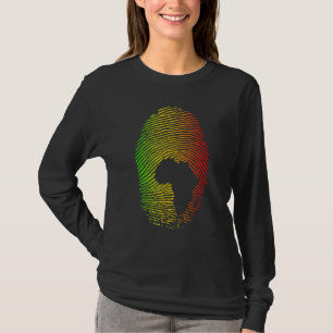 Afrika zit in mijn DNA-vingerafdruk Afrikaanse wor T-shirt