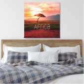 Afrika - ZonneAfrika Canvas Afdruk (Insitu (Slaapkamer))