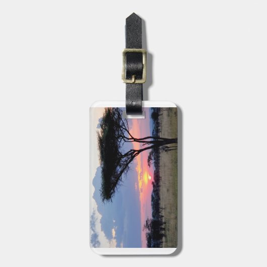 Afrika - zonsondergang 3 bagagelabel (Voorkant verticaal)