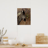 Afrika, Zuid-Afrika, Kruger NP Zebra-portret Poster (Keuken)