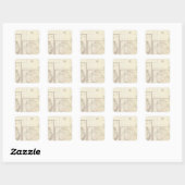 Afrika Zuidoost Vierkante Sticker (Vel)