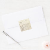 Afrika Zuidoost Vierkante Sticker (Envelop)