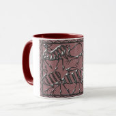 Afrika zwart op paars mok (Voorkant links)