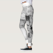 Afrika - Zwart-wit - reflectie over leeuwen Leggings (Links)