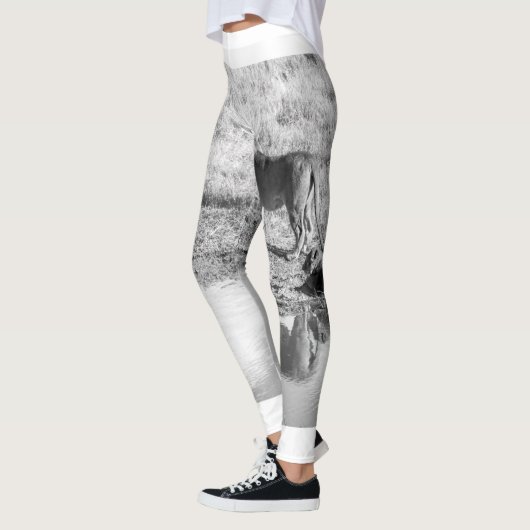Afrika - Zwart-wit - reflectie over leeuwen Leggings (Links)