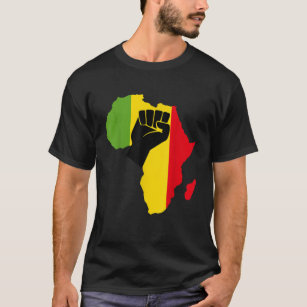 Afrika zwarte macht verheven eerste Afrika kaart m T-shirt