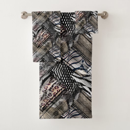 Afrikaan, combo, huid, tijger, jaguar, gespikkeld, bad handdoek (Insitu)