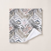 Afrikaan, combo, huid, tijger, jaguar, gespikkeld bad handdoek (Wasdoekje)