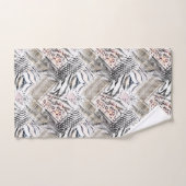Afrikaan, combo, huid, tijger, jaguar, gespikkeld bad handdoek (Handdoek)