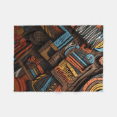 Afrikaan Mozaïek: Kleurenvloeiing Fleece Deken (Voorkant (Horizontaal))