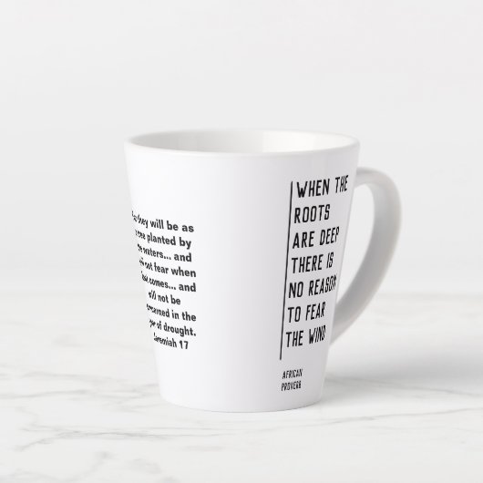 Afrikaan WANNEER DE ROOTS Christelijk ZIJN Latte Mok (Rechterhoek)