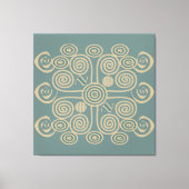 Afrikaans-abstract gedecoreerd geometrisch patroon canvas afdruk (Voorkant)