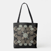 Afrikaans-abstract gedecoreerd geometrisch patroon tote bag (Achterkant)