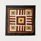 afrikaans abstract geometrisch stammenpatroon wandkleed (Voorkant)