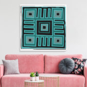 Afrikaans abstract modern patroon canvas afdruk (Insitu (Woonkamer))