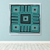 Afrikaans abstract modern patroon canvas afdruk (Insitu (Houten vloer))