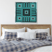 Afrikaans abstract modern patroon canvas afdruk (Insitu (Slaapkamer))