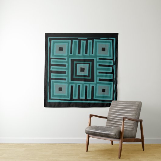 Afrikaans abstract modern patroon canvas print wandkleed (In situ)