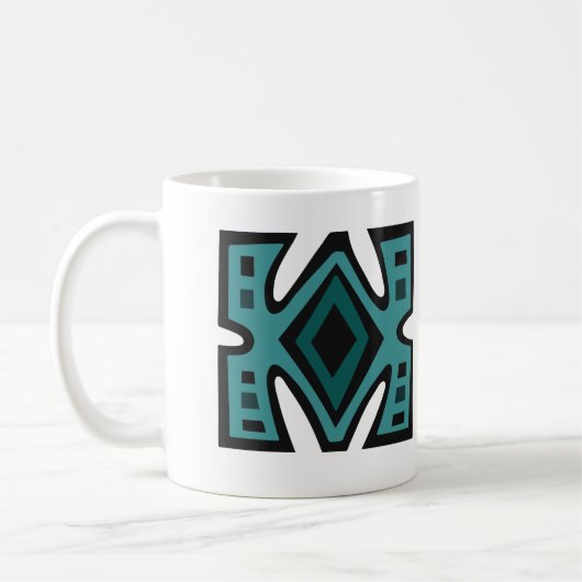 Afrikaans abstract modern patroon koffiemok (Links)