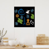 Afrikaans abstract modern patroon poster (Keuken)