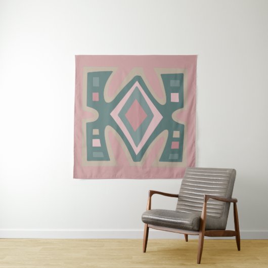 Afrikaans abstract modern patroon wandkleed (In situ)