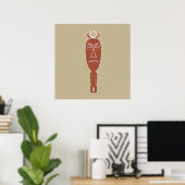Afrikaans abstract portret poster (Thuiskantoor)