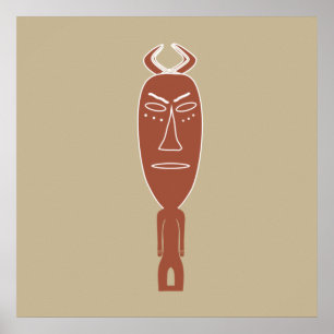 Afrikaans abstract portret poster