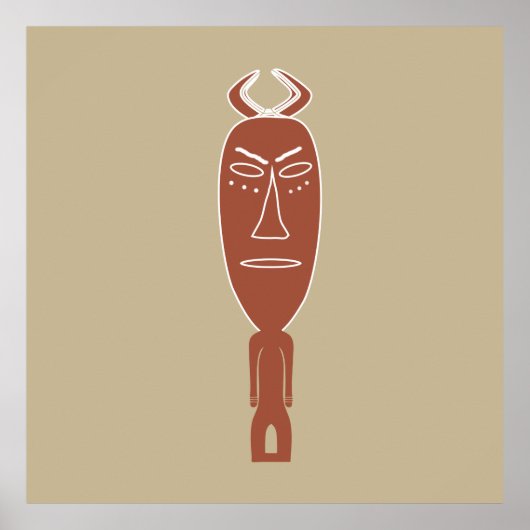 Afrikaans abstract portret poster (Voorkant)