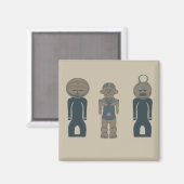 afrikaans abstract portretontwerp voor kunst magneet (Voorkant / Achterkant)