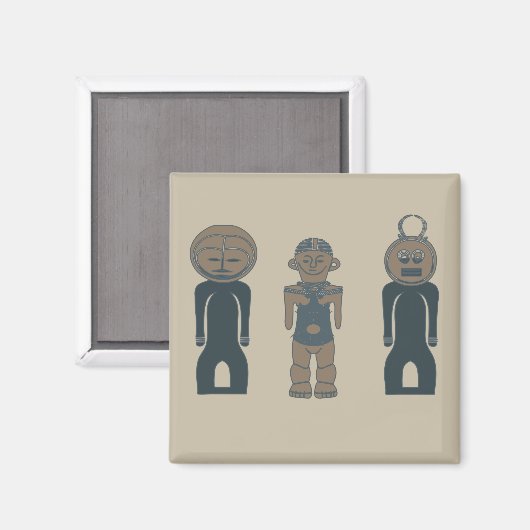 afrikaans abstract portretontwerp voor kunst magneet (Voorkant / Achterkant)