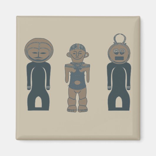 afrikaans abstract portretontwerp voor kunst magneet (Voorkant)