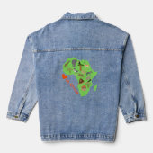 Afrikaans-abstracte Denim Jacket (Achterkant)