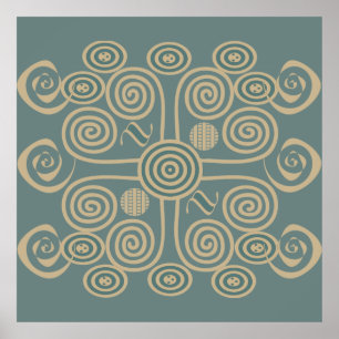 afrikaans abstracte tribaal poster