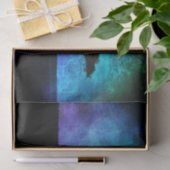 Afrikaans acia-boomlandschap in blauw en Paars Tissuepapier (Geschenk)