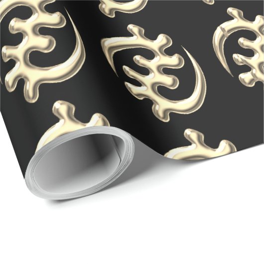 Afrikaans Adinkra-patroon Cadeaupapier (Rol Hoek)