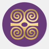 Afrikaans Adinkra-symbool (kracht) sticker (Voorkant)