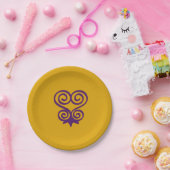 Afrikaans Adinkra-symbool (Sankofa) Papieren Bordje (Feest)