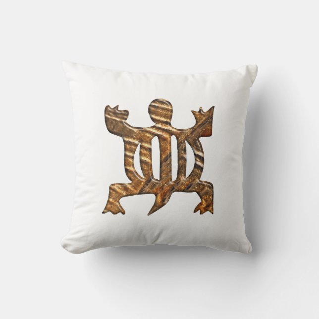 Afrikaans Adinkra-symbool van aanpasbaarheid. Kussen (Voorkant)