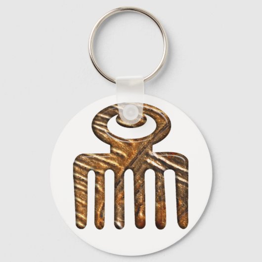 Afrikaans Adinkra-symbool van schoonheid. Sleutelhanger (Voorkant)